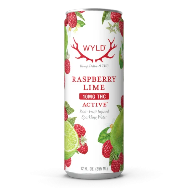 Raspberry Lime THC Sparkling Water | Active