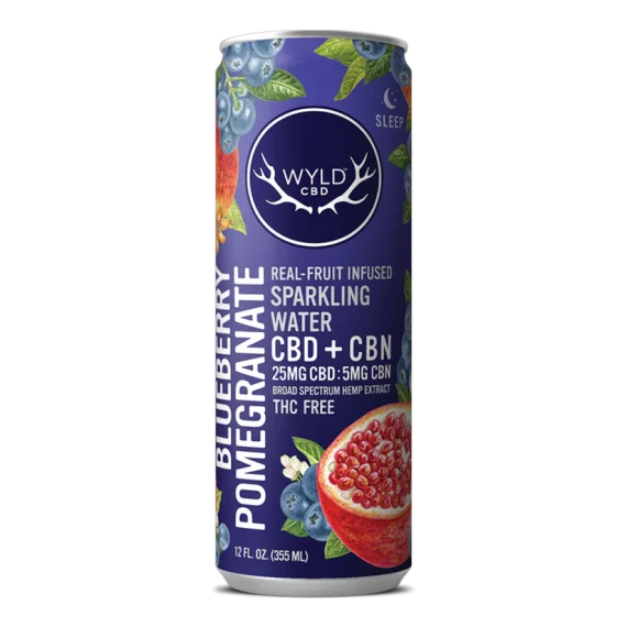 Blueberry Pomegranate CBD:CBN Sparkling Water | CBD-Only