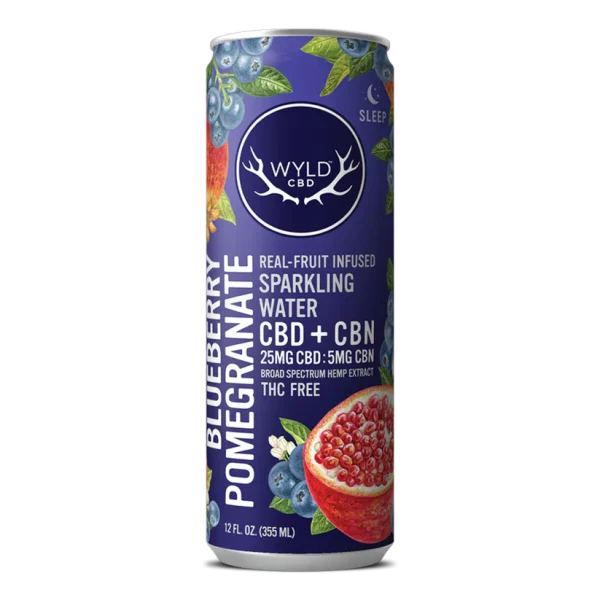Blueberry Pomegranate CBD:CBN Sparkling Water | CBD-Only