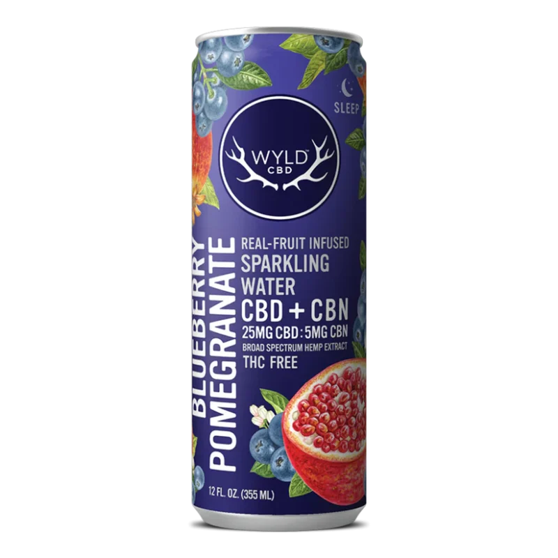 Blueberry Pomegranate CBD:CBN Sparkling Water | CBD-Only